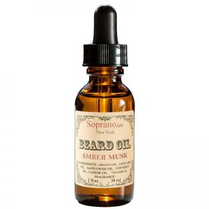 AMBER MUSK beard oil vegan natural organic sopranolabs