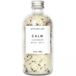 Calm Lavender Bath Salt vegan natural organic sopranolabs