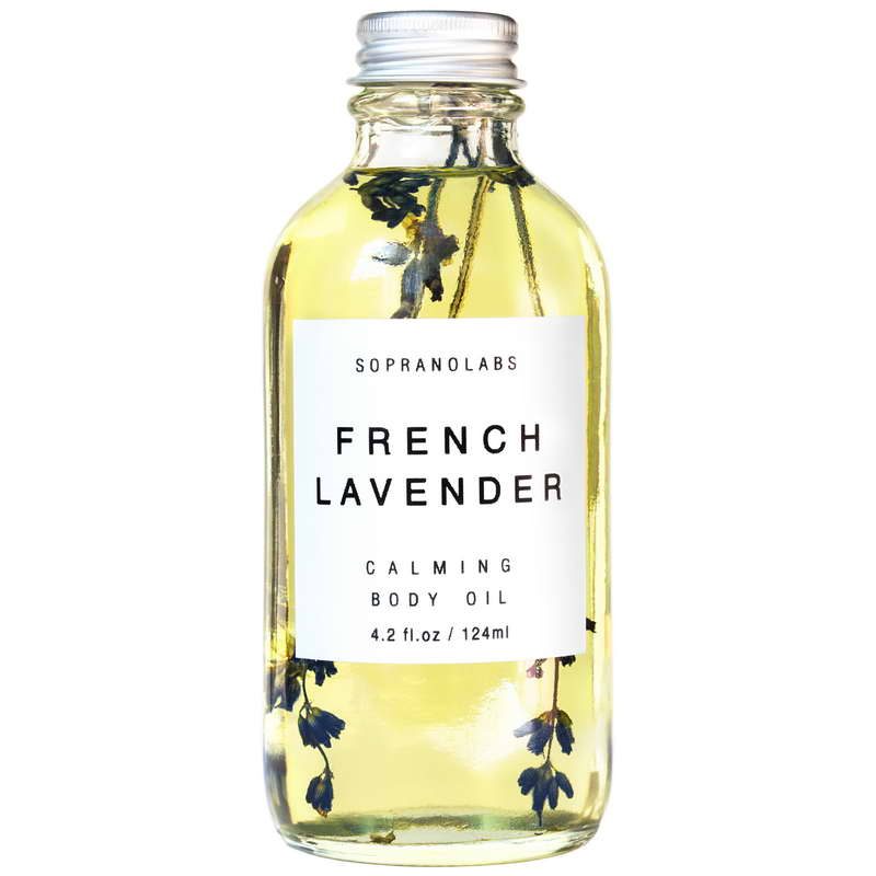 French Lavender Calming Body Oil vegan natural organic sopranolabs