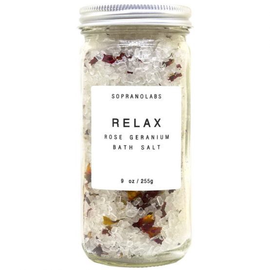 Relax Bath Salt vegan natural organic Sopranolabs