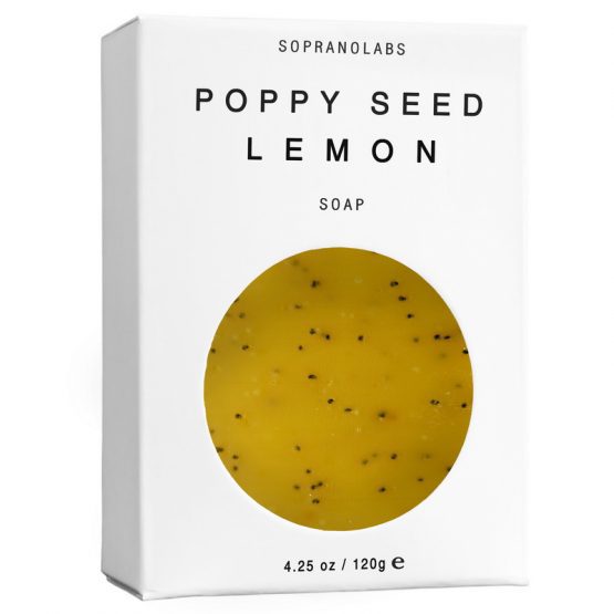 poppy seed lemon vegan soap by sopranolabs