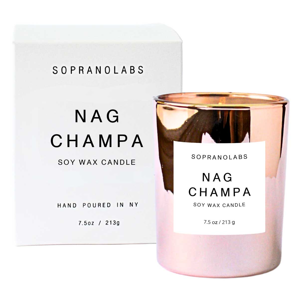 NAG CHAMPA Soy Wax Candle by Sopranolabs